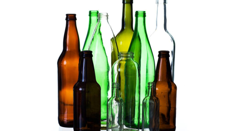Different types of glass bottles